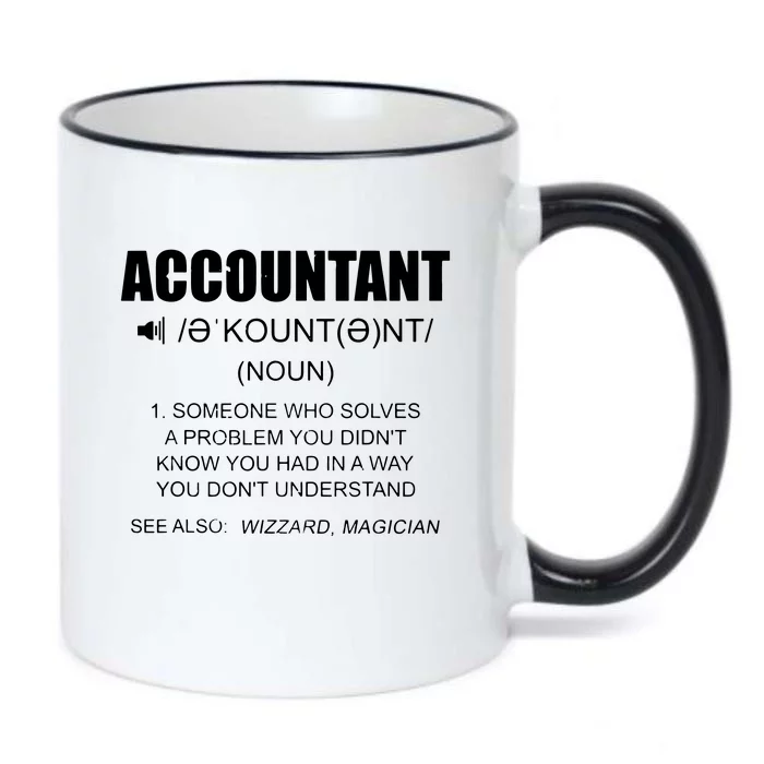 Definition Accountant Funny CPA Gift Taxation Audit Taxes Black Color Changing Mug