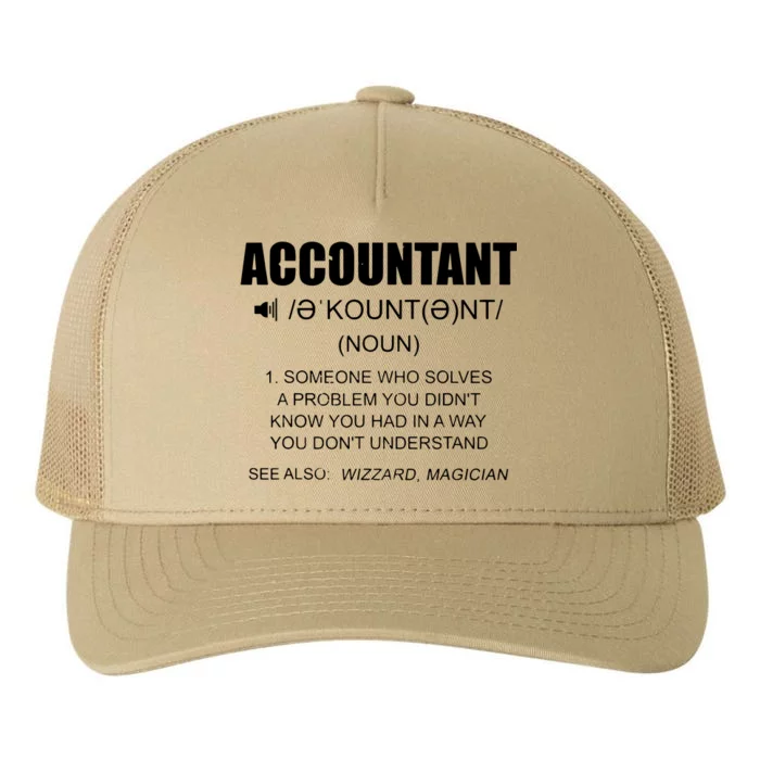 Definition Accountant Funny CPA Gift Taxation Audit Taxes Yupoong Adult 5-Panel Trucker Hat