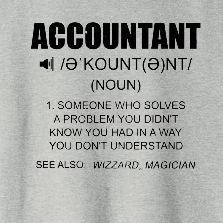 Definition Accountant Funny CPA Gift Taxation Audit Taxes Women's Crop Top Tee