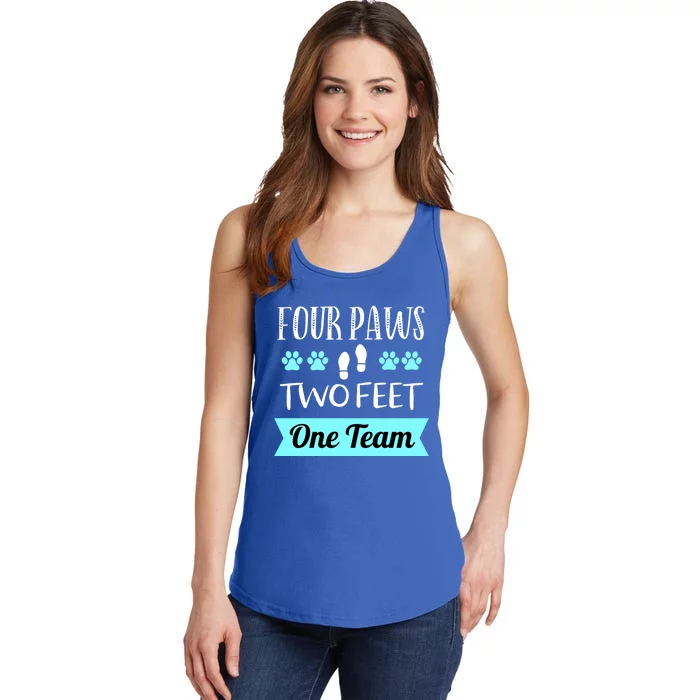 Dog Agility Four Paws Two Feet Team Dog Trainer Gift Ladies Essential Tank