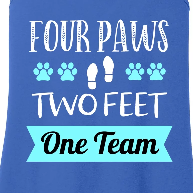 Dog Agility Four Paws Two Feet Team Dog Trainer Gift Ladies Essential Tank