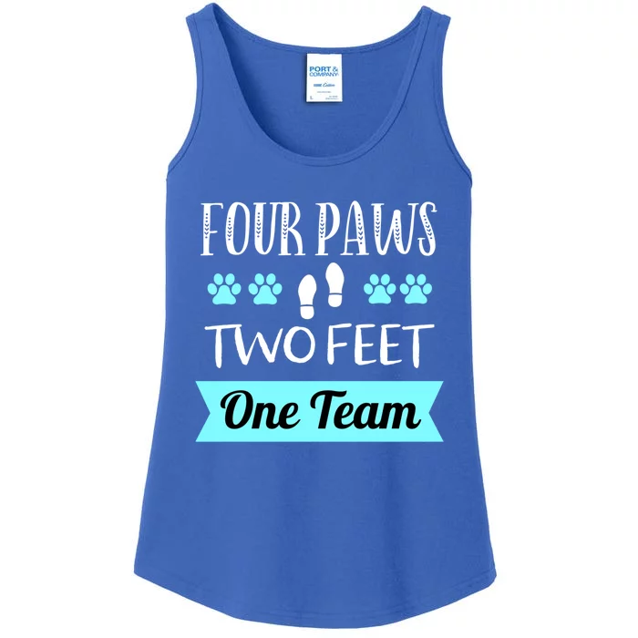 Dog Agility Four Paws Two Feet Team Dog Trainer Gift Ladies Essential Tank