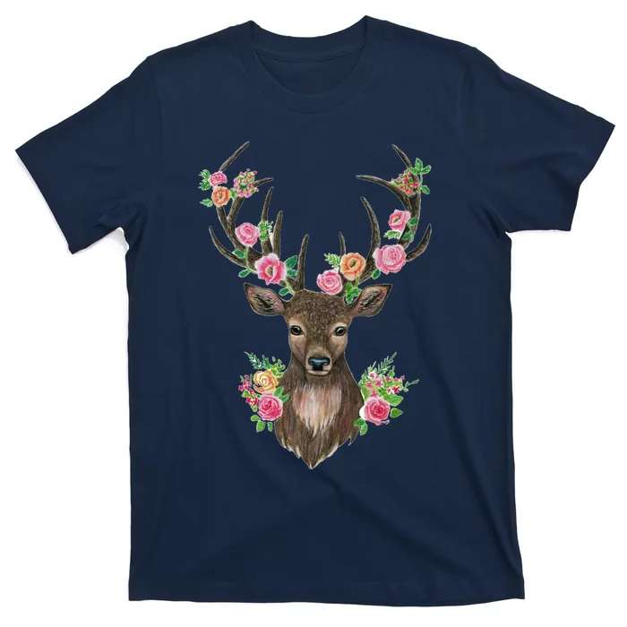 Deer And Flower T-Shirt