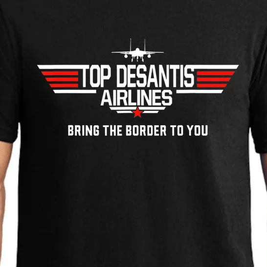 DeSantis Airlines Funny Political Meme Top DeSantis Airlines Pajama Set