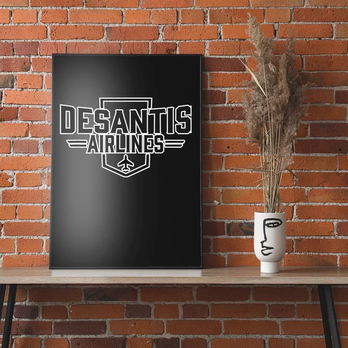 DeSantis Airlines Funny Political Meme Gift Poster