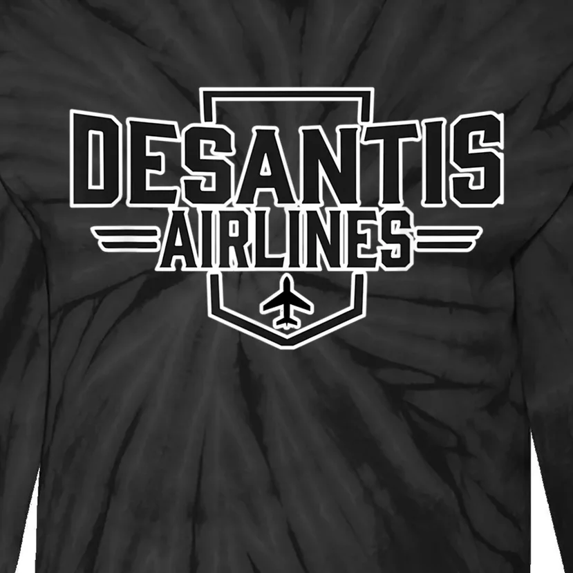 DeSantis Airlines Funny Political Meme Gift Tie-Dye Long Sleeve Shirt