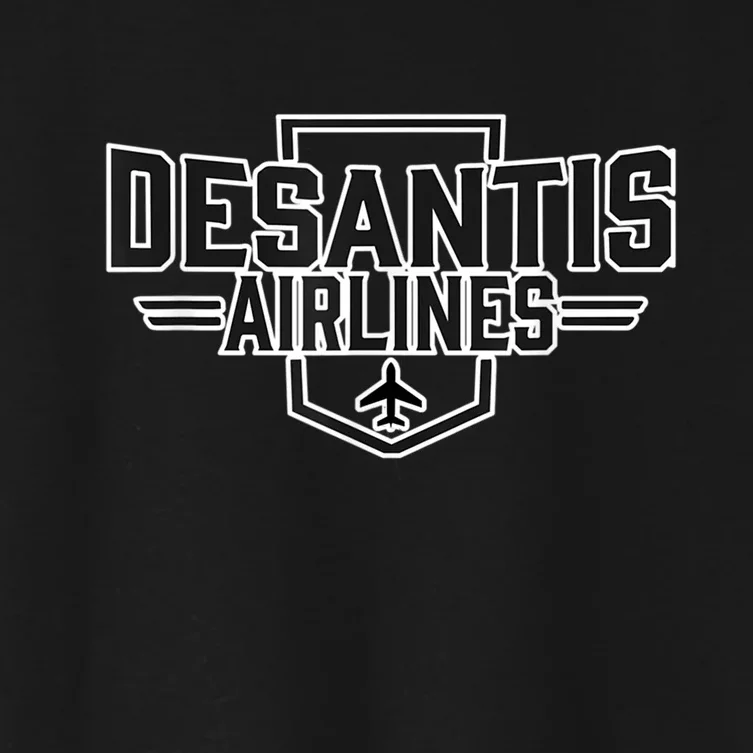 DeSantis Airlines Funny Political Meme Gift Women's Crop Top Tee