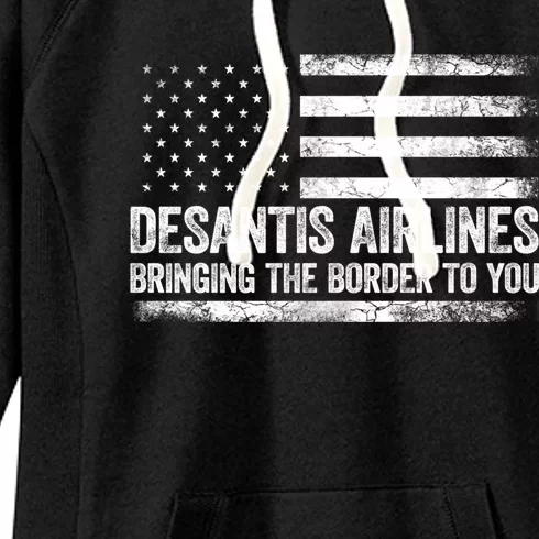 DeSantis Airlines Gifts Funny DeSantis Airlines Women's Fleece Hoodie