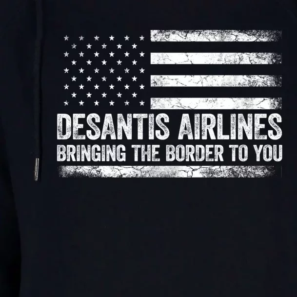 DeSantis Airlines Gifts Funny DeSantis Airlines Womens Funnel Neck Pullover Hood