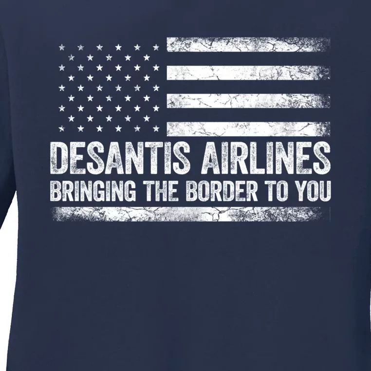 DeSantis Airlines Gifts Funny DeSantis Airlines Ladies Long Sleeve Shirt