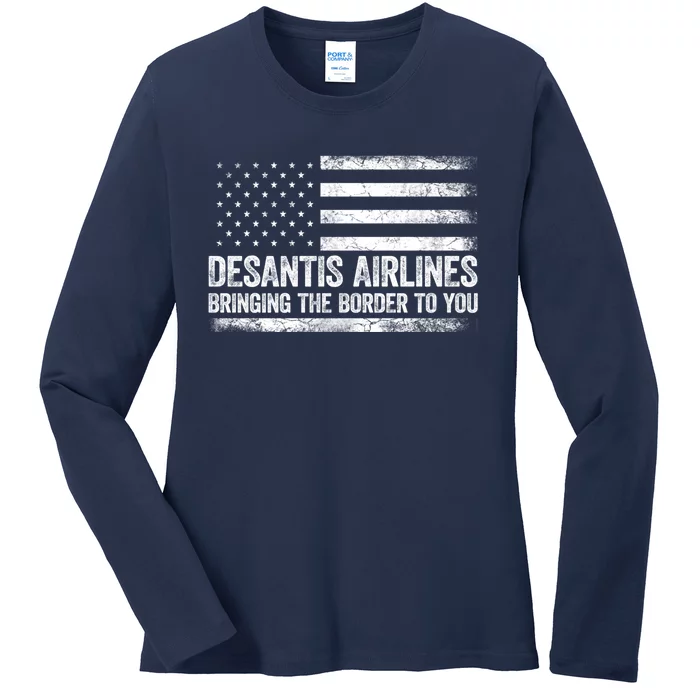 DeSantis Airlines Gifts Funny DeSantis Airlines Ladies Long Sleeve Shirt