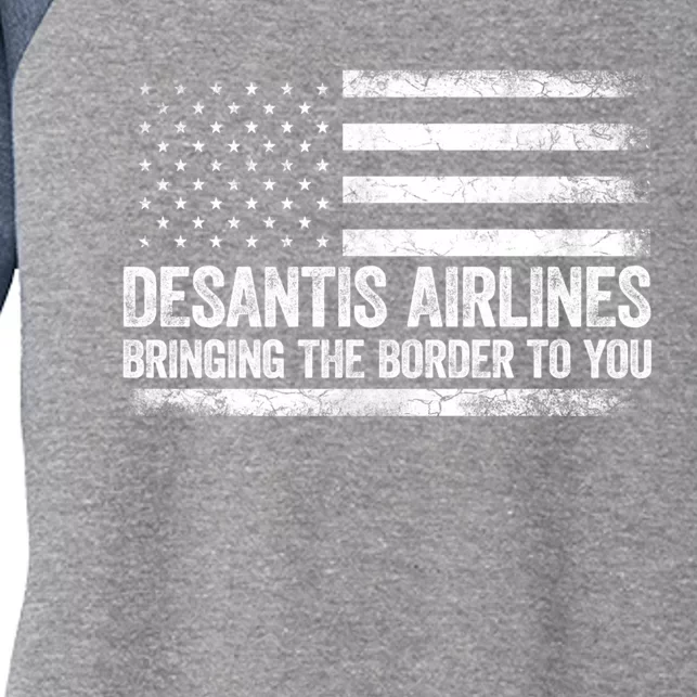 DeSantis Airlines Gifts Funny DeSantis Airlines Women's Tri-Blend 3/4-Sleeve Raglan Shirt