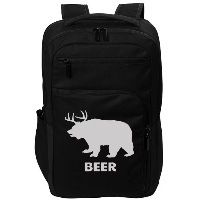 Deer Antlers + Grizzly Bear =Beer Impact Tech Backpack