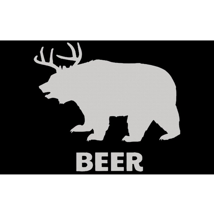 Deer Antlers + Grizzly Bear =Beer Bumper Sticker