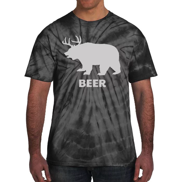 Deer Antlers + Grizzly Bear =Beer Tie-Dye T-Shirt