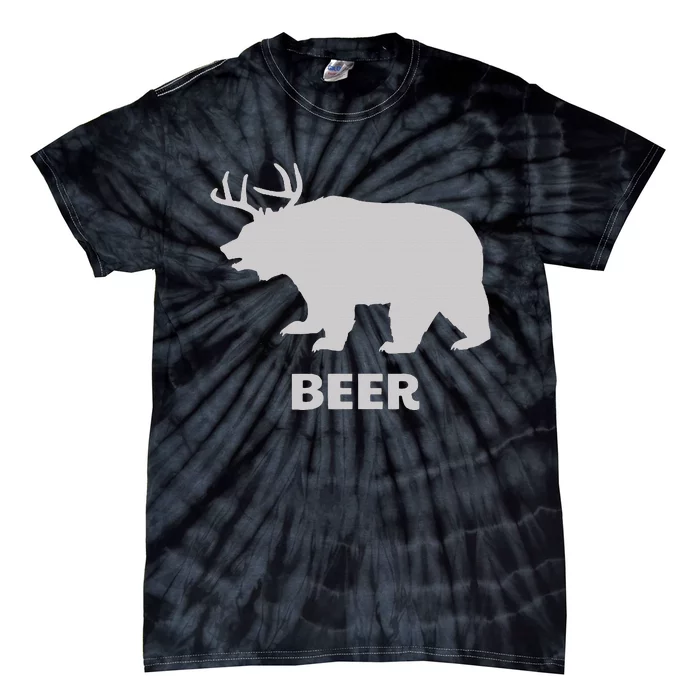 Deer Antlers + Grizzly Bear =Beer Tie-Dye T-Shirt