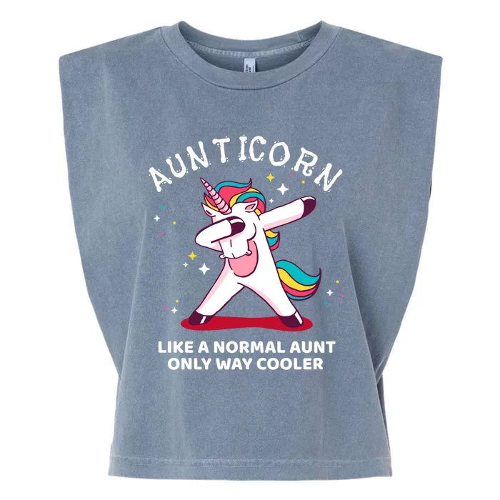 Dabbing Aunticorn Gift For Aunt From Niece Gift Garment-Dyed Women's Muscle Tee