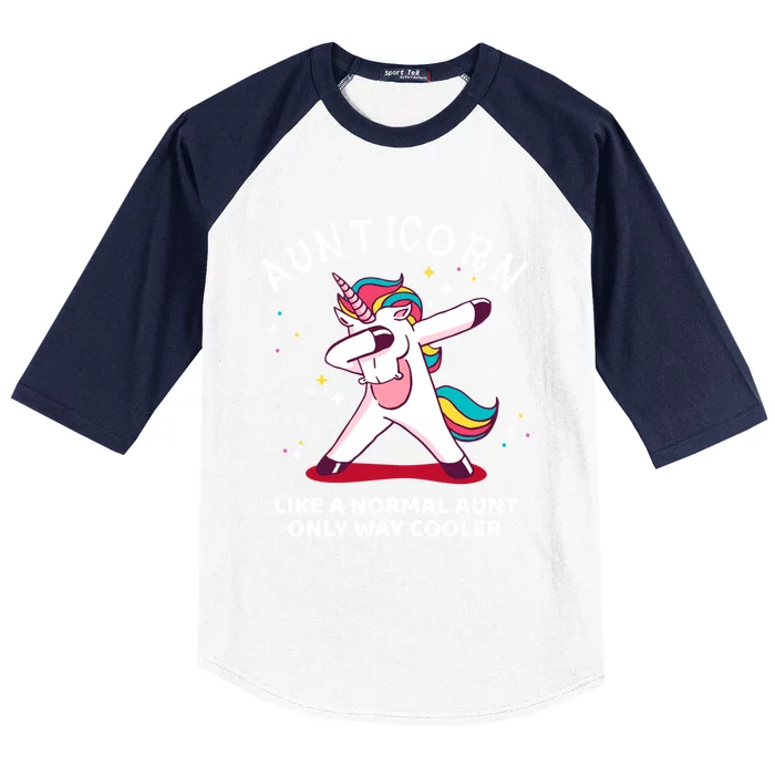 Dabbing Aunticorn Gift For Aunt From Niece Gift Baseball Sleeve Shirt