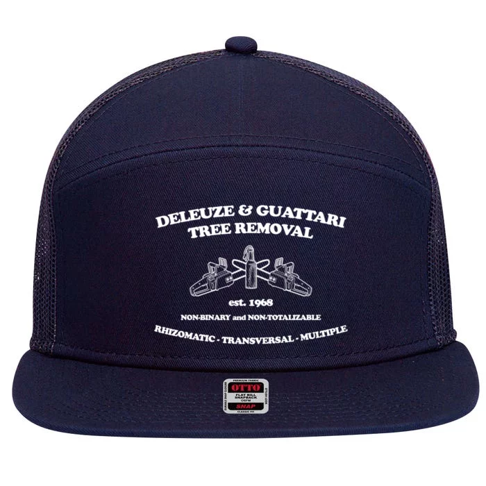 Deleuze And Guattari Tree Removal 7 Panel Mesh Trucker Snapback Hat