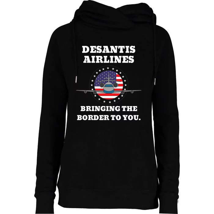 DeSantis Airlines Gift Womens Funnel Neck Pullover Hood