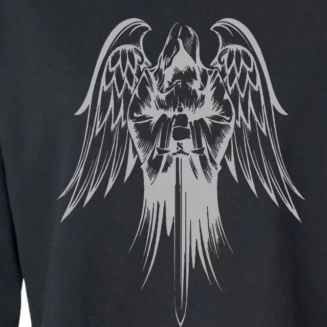 Dark Angel Goth Gothic Cropped Pullover Crew