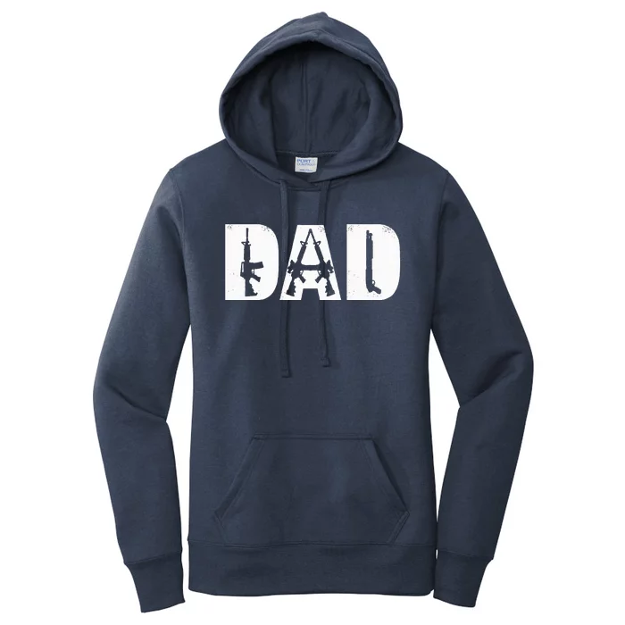 Dad And Guns Collection Vintage FatherS Day Gun Women's Pullover Hoodie