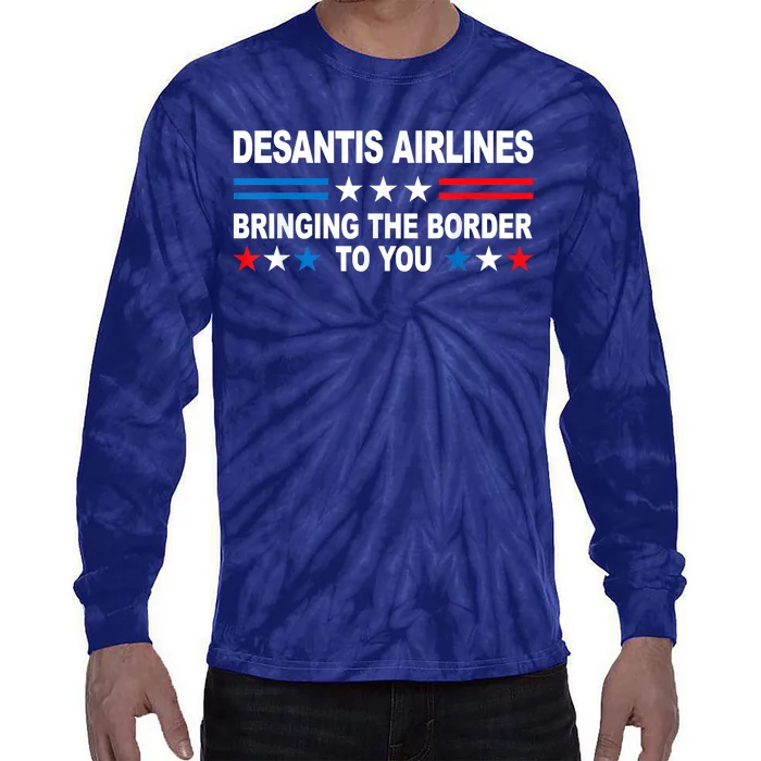 DeSantis Airlines Gifts Funny DeSantis Airlines Tie-Dye Long Sleeve Shirt