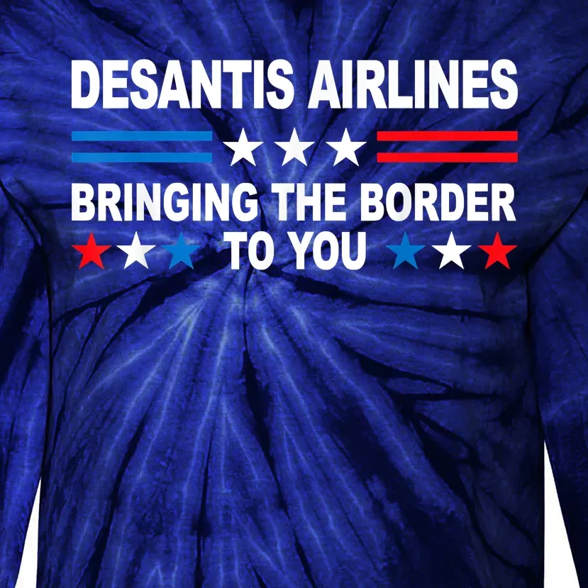 DeSantis Airlines Gifts Funny DeSantis Airlines Tie-Dye Long Sleeve Shirt