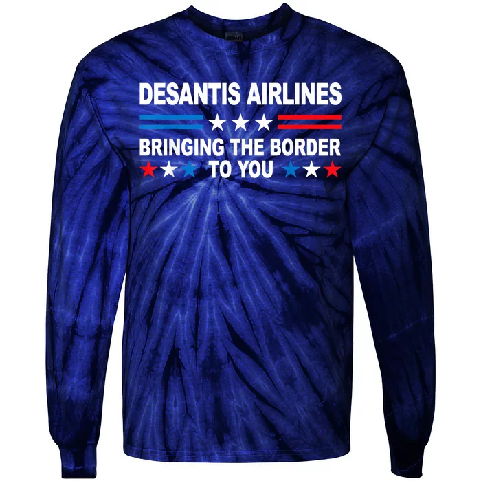 DeSantis Airlines Gifts Funny DeSantis Airlines Tie-Dye Long Sleeve Shirt