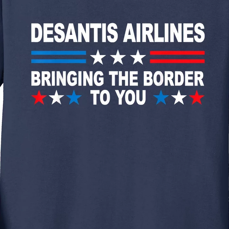 DeSantis Airlines Gifts Funny DeSantis Airlines Kids Long Sleeve Shirt