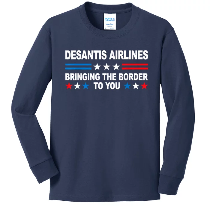 DeSantis Airlines Gifts Funny DeSantis Airlines Kids Long Sleeve Shirt