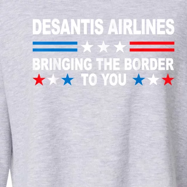 DeSantis Airlines Gifts Funny DeSantis Airlines Cropped Pullover Crew