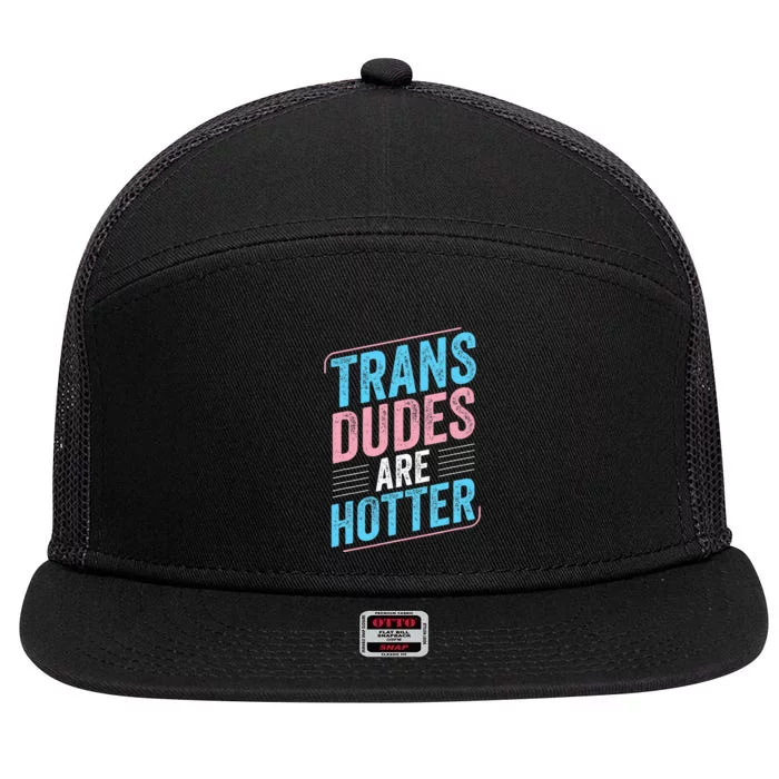 Dudes Are Hotter Pride Lgbt 7 Panel Mesh Trucker Snapback Hat