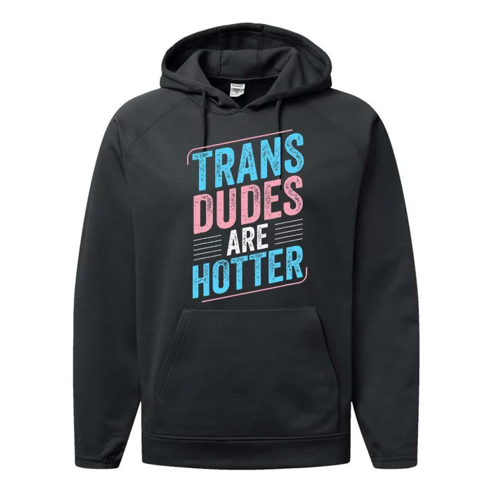 Dudes Are Hotter Pride Lgbt Performance Fleece Hoodie