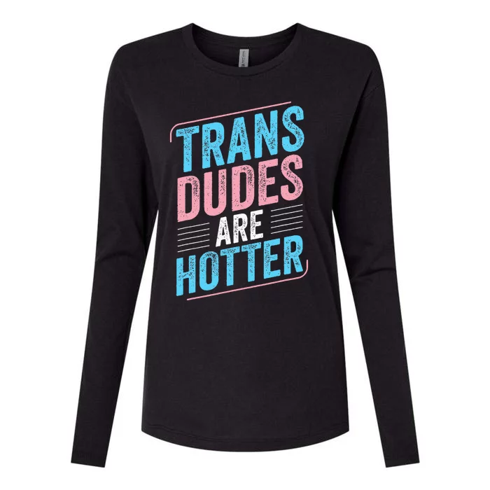 Dudes Are Hotter Pride Lgbt Womens Cotton Relaxed Long Sleeve T-Shirt