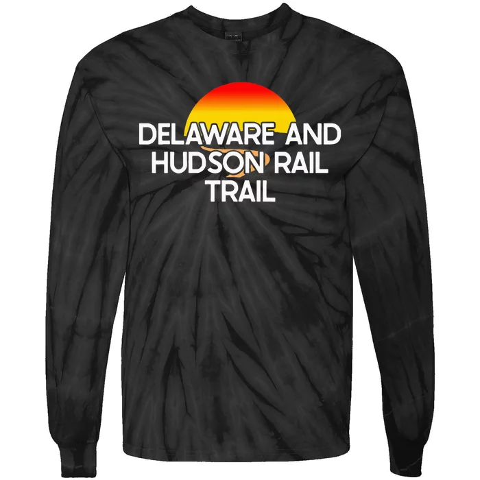 Delaware And Hudson Rail Trail Usa Rail Trail Biking Tie-Dye Long Sleeve Shirt