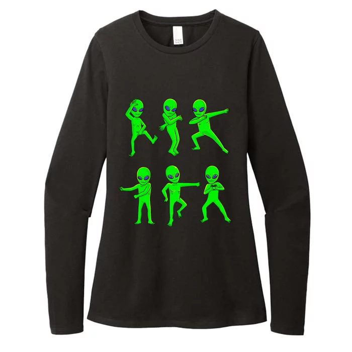 Dancing Aliens Halloween Green Alien Dance Womens CVC Long Sleeve Shirt