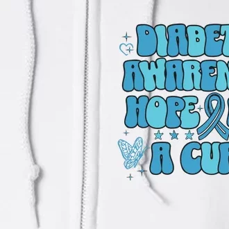 Diabetes Awareness Hope For A Cure Full Zip Hoodie