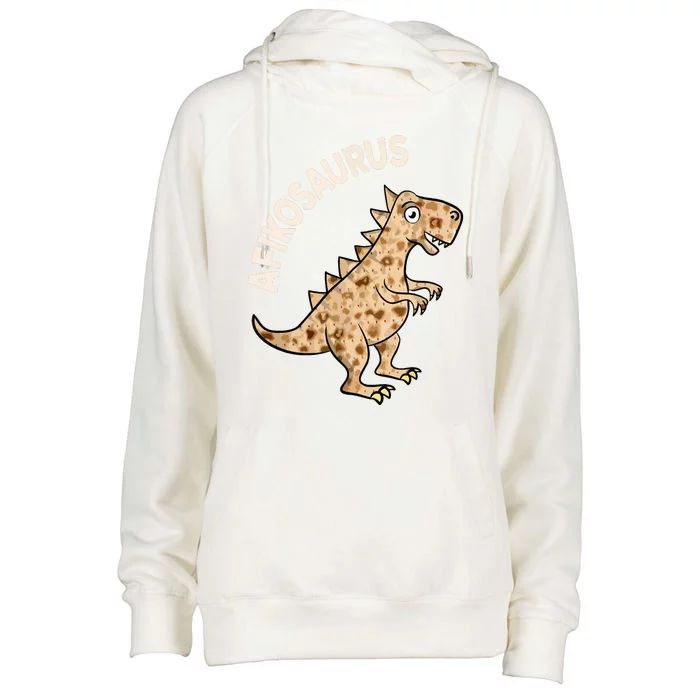 Dinosaur Afiko Hebrew Passover Jewish Funny Womens Funnel Neck Pullover Hood