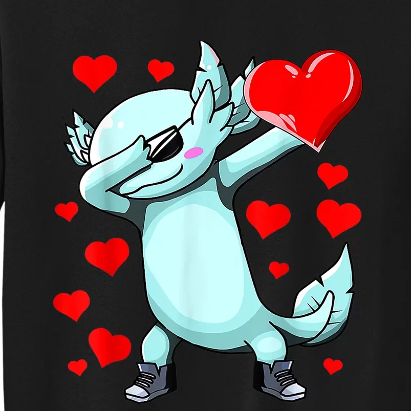 Dabbing Axolotl Heart Valentines Day As Girls Boys Sweatshirt