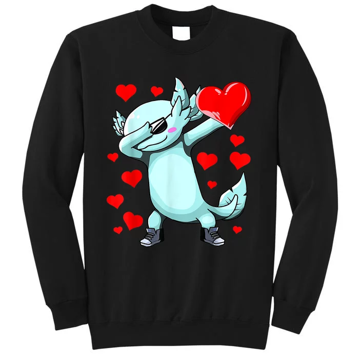 Dabbing Axolotl Heart Valentines Day As Girls Boys Sweatshirt