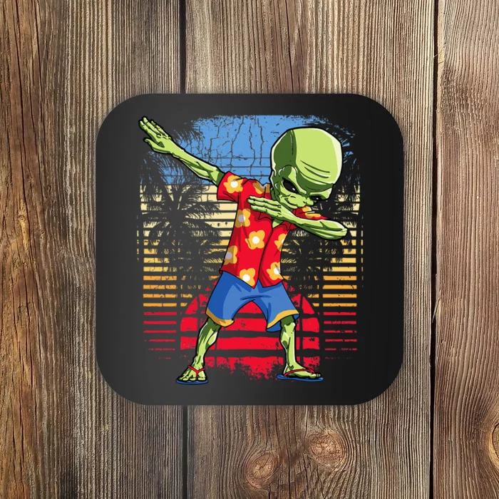 Dabbing Alien Hawaiian Ufo Hawaii Beach Surf Summer Coaster