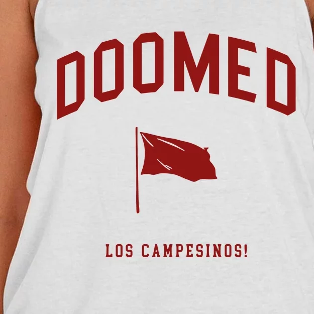 Doomed (All Hell) Los Campesinos Women's Knotted Racerback Tank