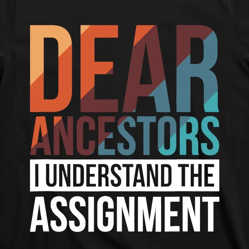 Dear Ancestors I Understand The Assignment T-Shirt