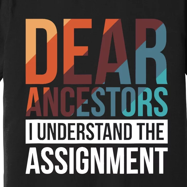 Dear Ancestors I Understand The Assignment Premium T-Shirt