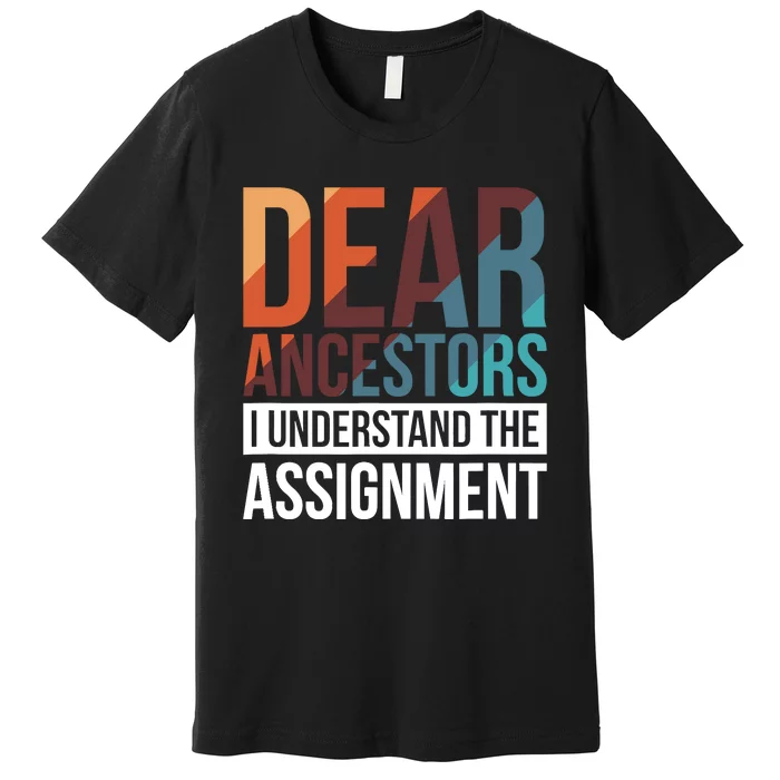 Dear Ancestors I Understand The Assignment Premium T-Shirt