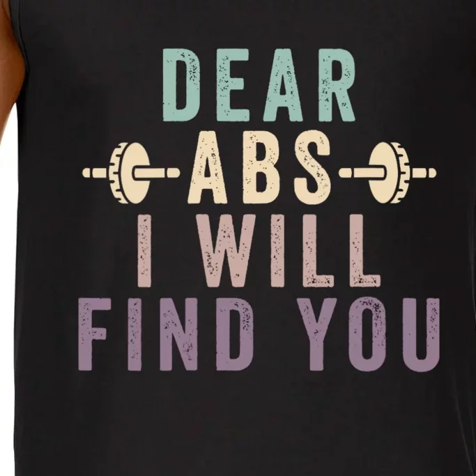 Dear Abs I Will Find You Funny Workout Cardio Comfort Colors® Tank Top