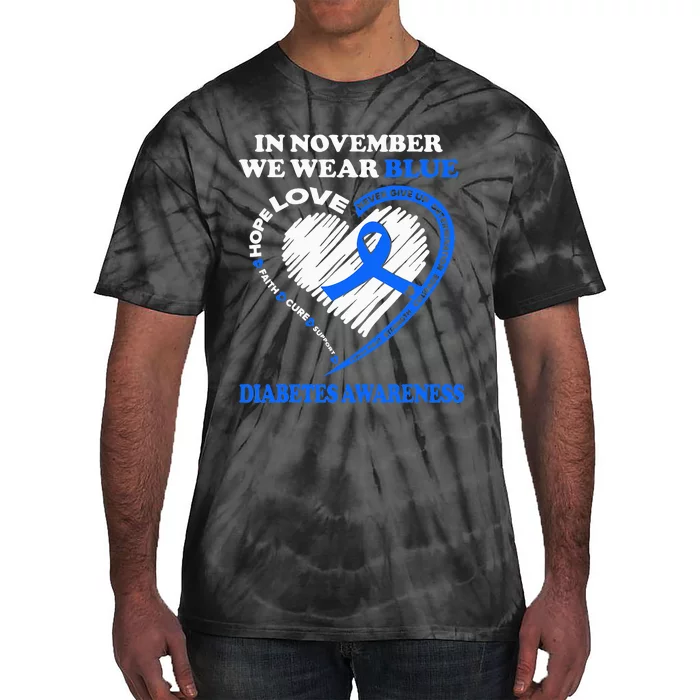 Diabetes Awareness In November We Wear Blue Tie-Dye T-Shirt