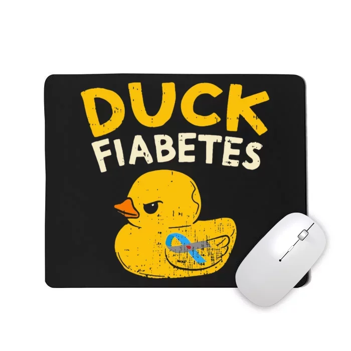 Diabetes Awareness I Duck Fiabetes I Cool Rubber Duck Mousepad