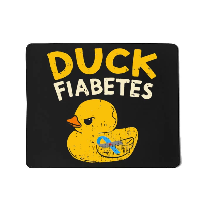 Diabetes Awareness I Duck Fiabetes I Cool Rubber Duck Mousepad